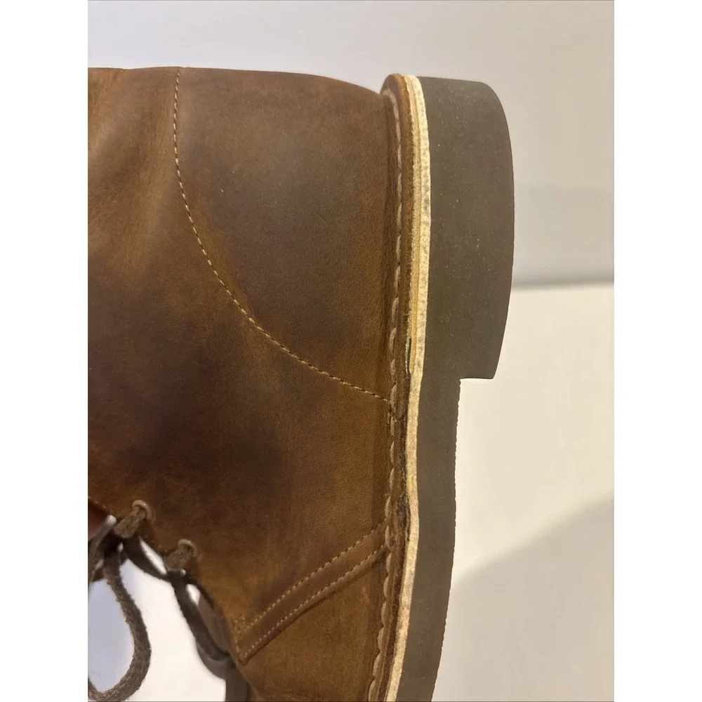 Mens Clarks Bushacre Dark Brown Leather Chukka Ankle Boots Size 9 M